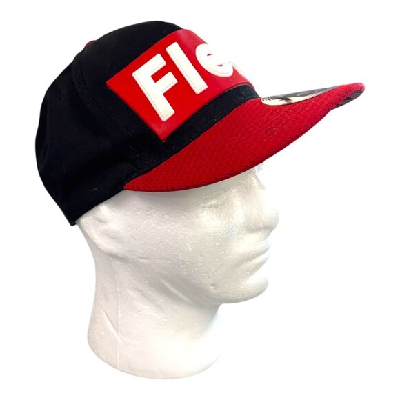 Top Level FLEX Snapback Hat Black & Red 100% Cotton One Size Fits All - Picture 7 of 10